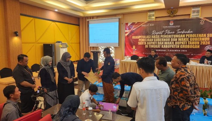 Hasil Rekap Kabupaten, Hadi-Sugeng Raih Suara Terbanyak di Pilkada Grobogan