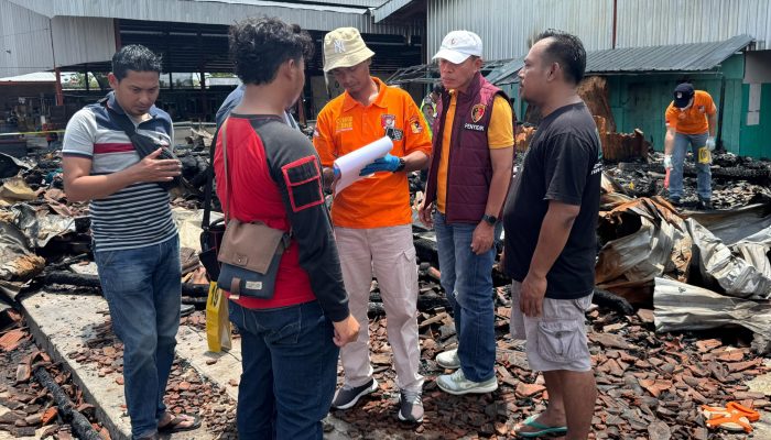 Penyebab Kebakaran Kios Pasar Induk Cepu Masih Didalami Polisi