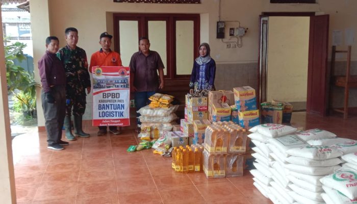 Korban Terdampak Puting Beliung di Tayu dan Margoyoso Dapat Bantuan Logistik