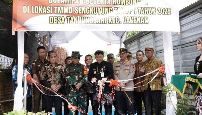 TMMD Tahap I di Pati Rampung, Bangun Jalan Beton dan Renovasi Rumah Tak Layak Huni