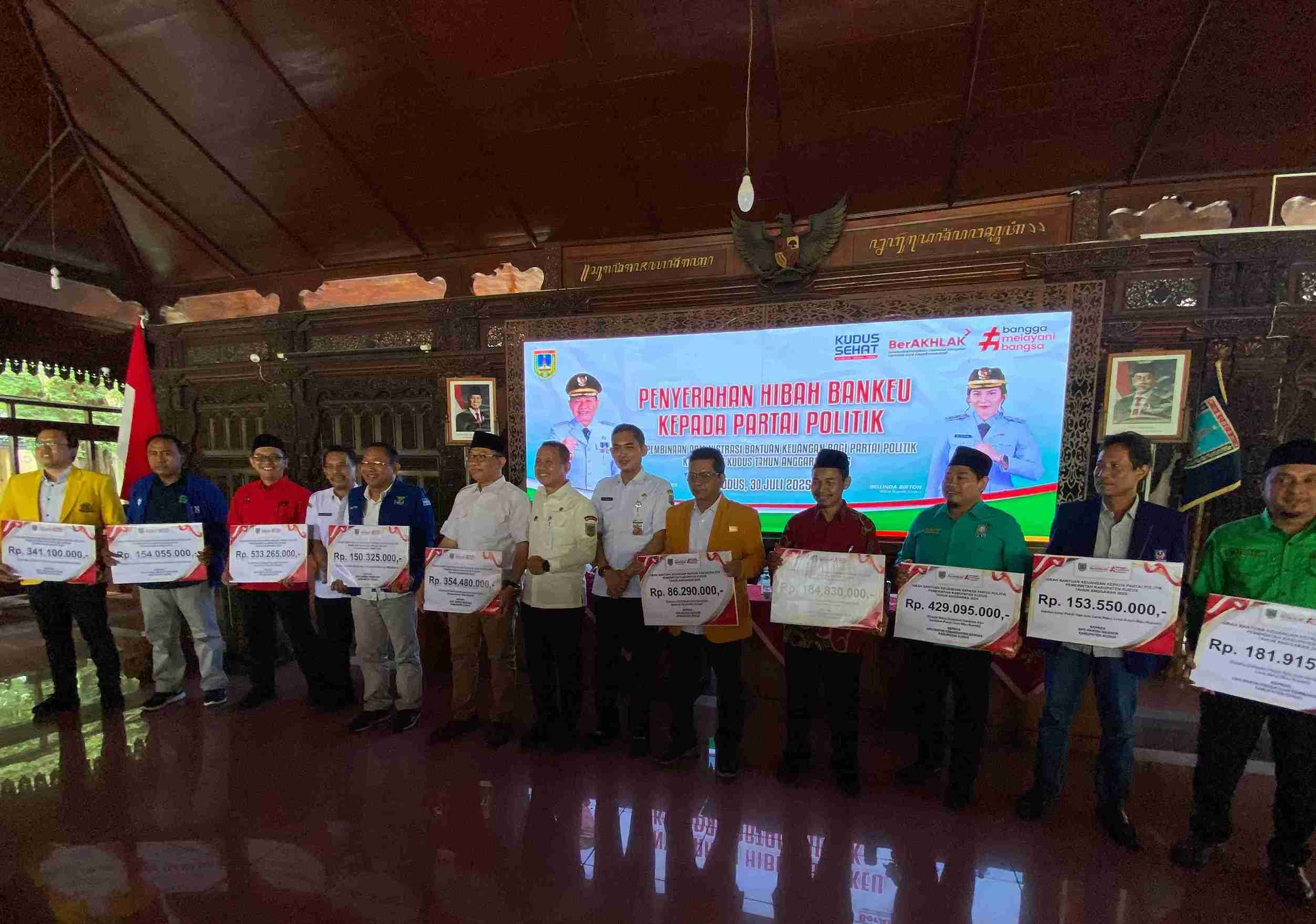 Bantuan Politik Pemkab Kudus Cair, Ini Daftar Partai Penerimanya